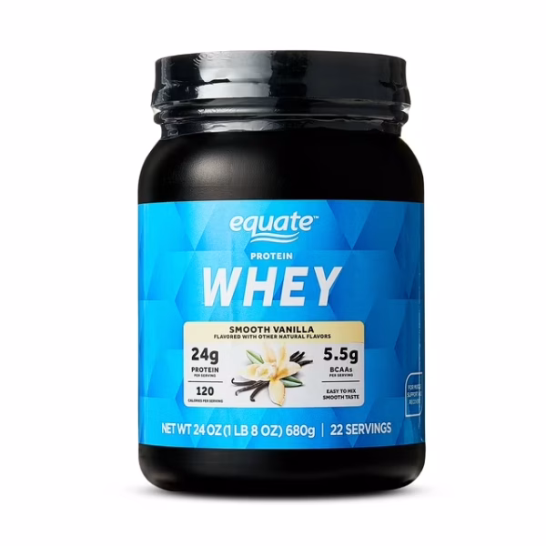 Equate Whey Protein Powder, Smooth Vanilla, 24 oz