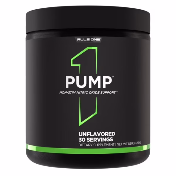 RULE 1 Pump 30 serv Unflavored Stimulant Free Pre Workout 231g